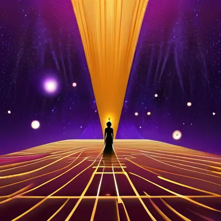 A stage-like abstract solo image from Article CXIX.